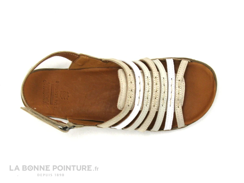 Karyoka ROSE Platine Multi - Sandale Femme Cuir Metal - Image 6