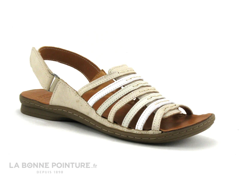 Karyoka ROSE Platine Multi - Sandale Femme Cuir Metal - Image 5