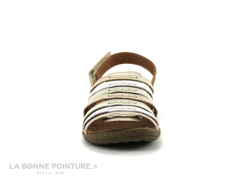 Karyoka ROSE Platine Multi - Sandale Femme Cuir Metal - Image 2