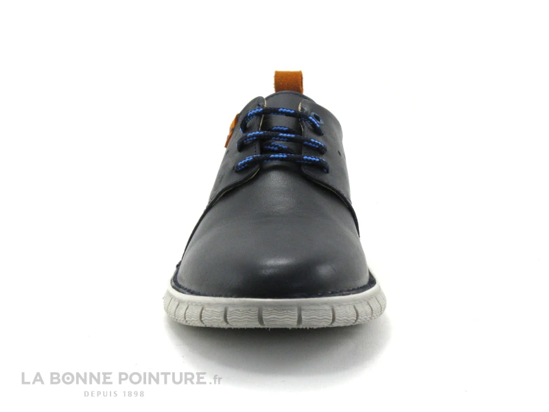 Brans 13366 Bleu Marine - Orange - Chaussure Derbi Homme - Image 2