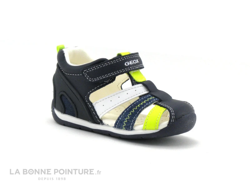 Geox EACH B150BB Navy Fluo Yellow - Sandale BEBE - Image 5