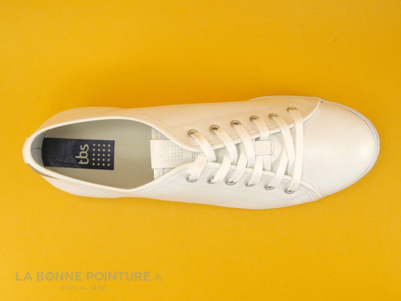 TBS CERISE C7007 Blanc - Basket Basse Femme Cuir Blanc - Image 6