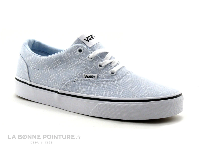 Vans DOHENY Bleu Clair - VN0A3MVZ3QN1 - Basket Toile Damier - Lacets - Image 5