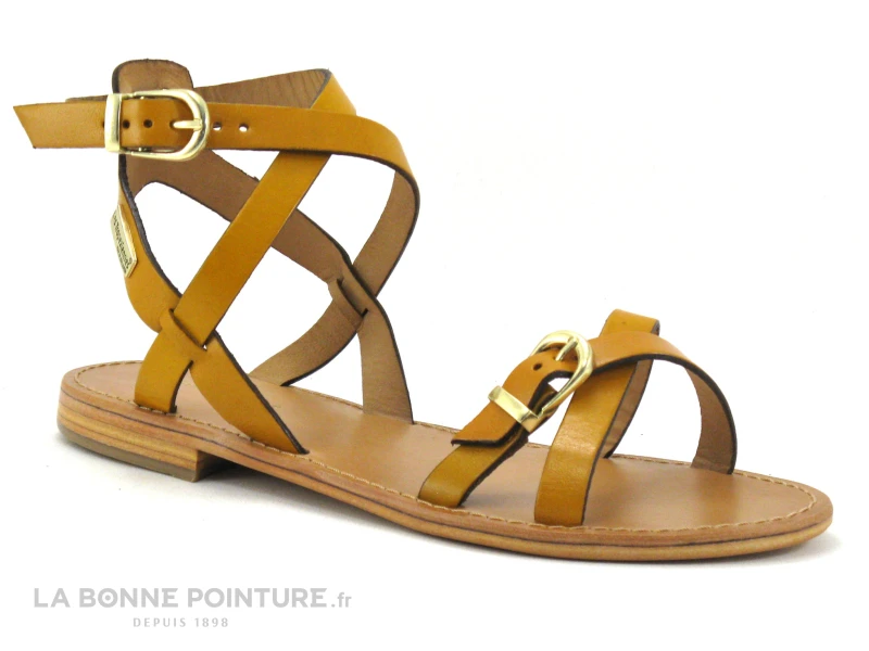 Tropeziennes HEPANA Jaune - Sandale Reglable Femme - Bride Cheville - Image 5