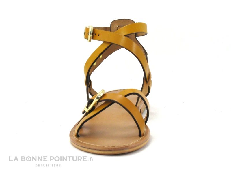 Tropeziennes HEPANA Jaune - Sandale Reglable Femme - Bride Cheville - Image 2