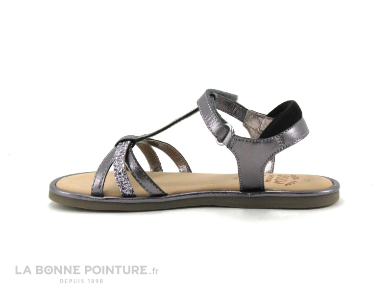 Mod8 PARADIS Gris Pewter - Sandale Fille Gris Metal - Bride Salome - Image 2