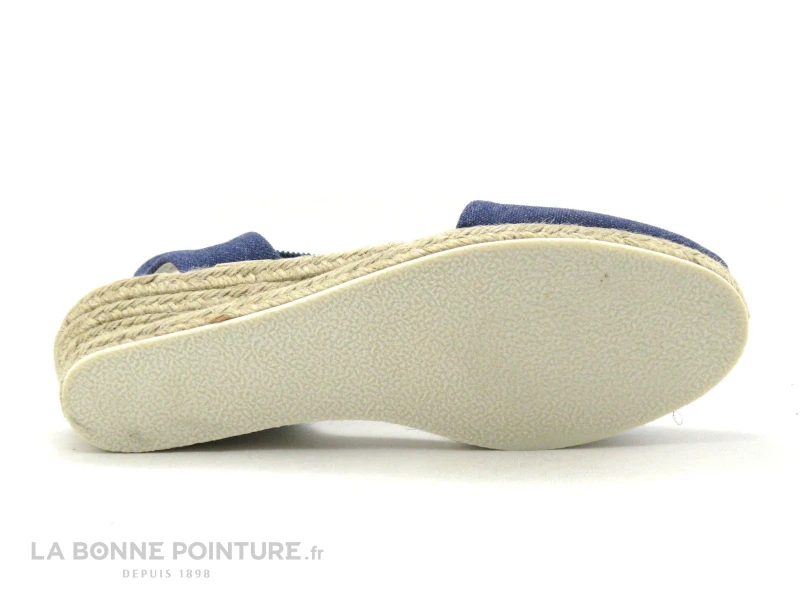 Ludiher 365 Marino - Espadrille Talon Compense - Toile Bleue - Image 3
