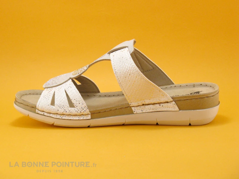 Morans MELIANDE Blanc Python - Dessus Perles - Mule Femme - Image 2