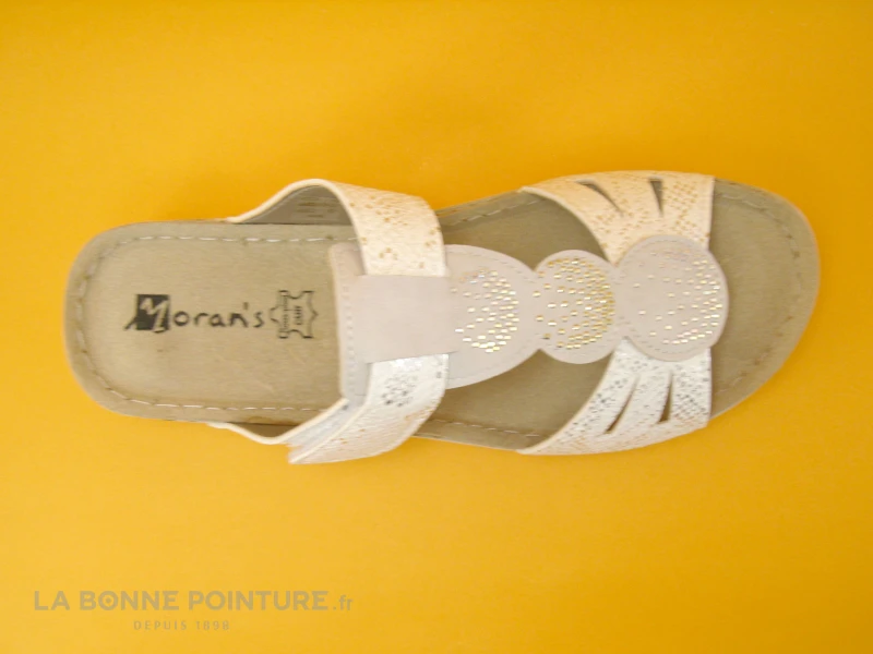 Morans MELIANDE Blanc Python - Dessus Perles - Mule Femme - Image 3